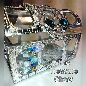 Tiny Treasure Chest Jeweled Trinket Box